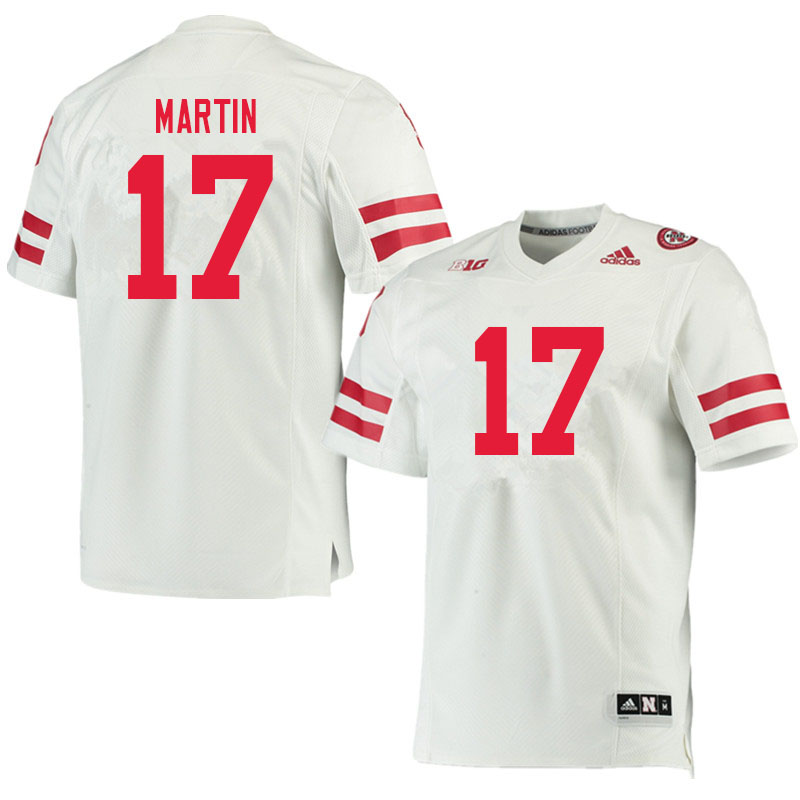 Men #17 Jalil Martin Nebraska Cornhuskers College Football Jerseys Sale-White